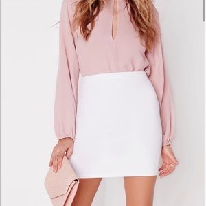 White Scuba Mini Skirt